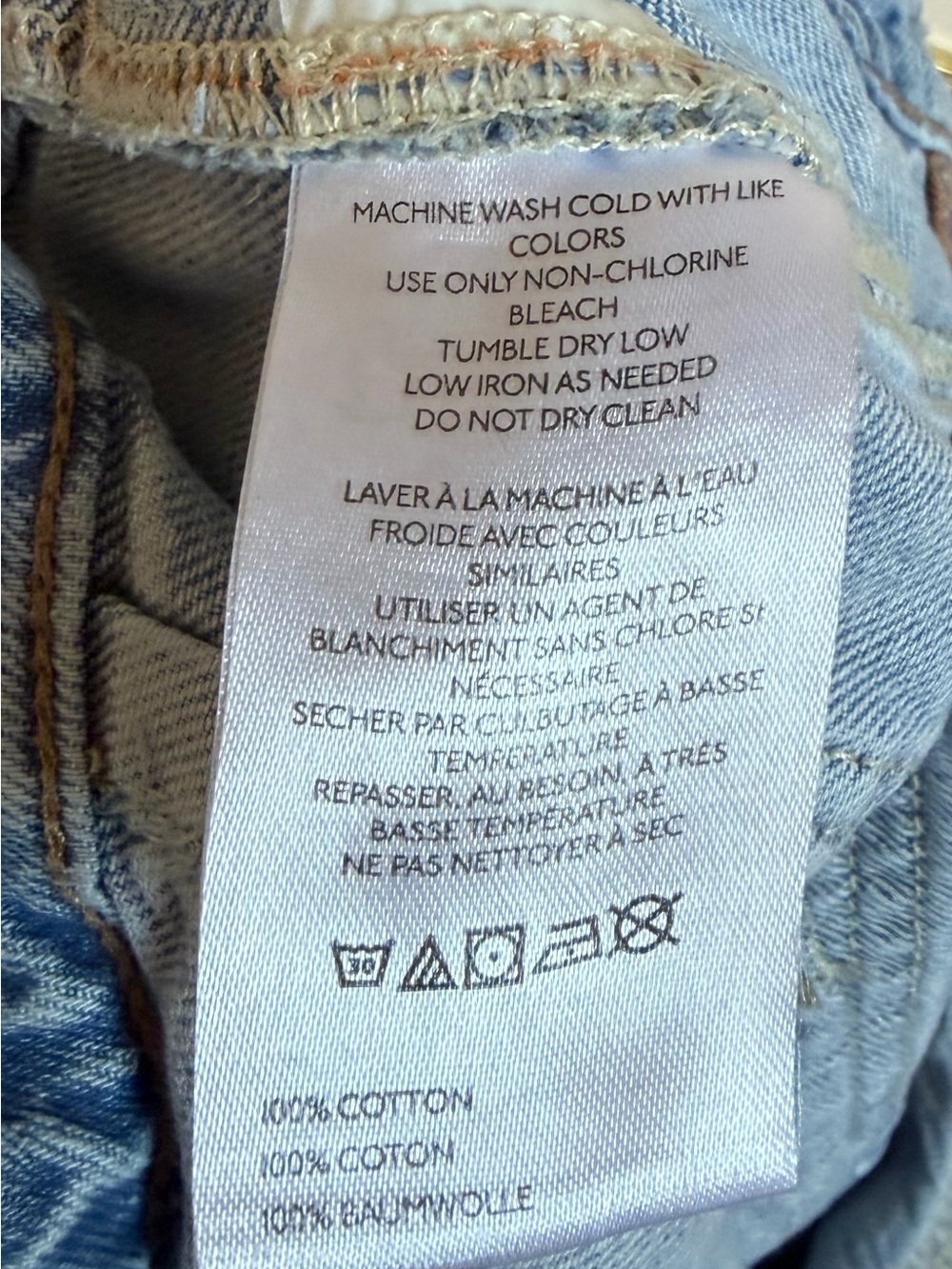We The Free Palmer Baggy Denim. Very GUC Size 28 Lighter Blue 100% Cotton - Picture 7 of 7